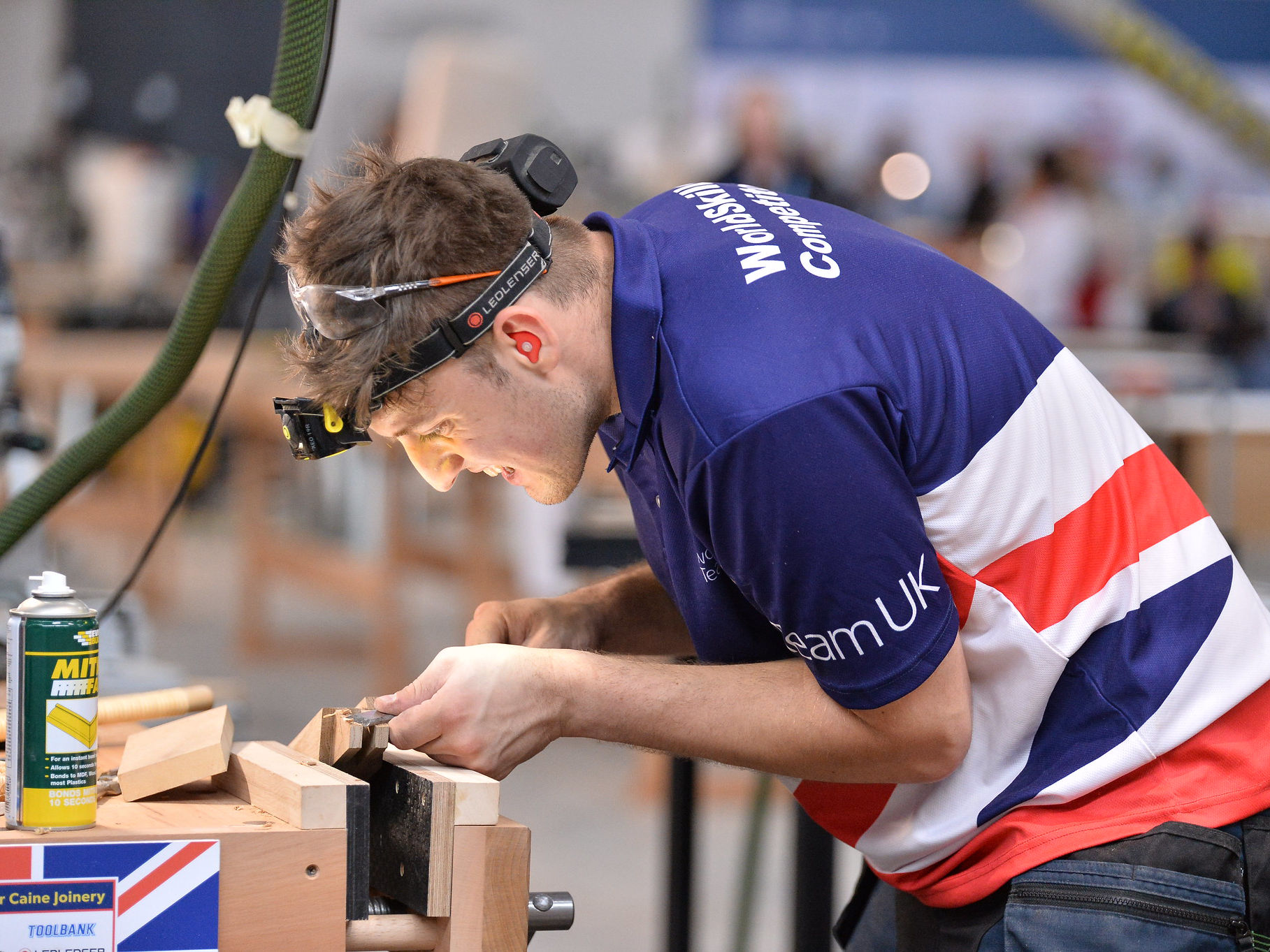 A joinery competitor from the UK at WorldSkills Kazan 2019.